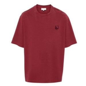 메종키츠네 볼드 폭스 헤드 패치 오버사이즈 티셔츠 LM00107KJ01