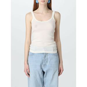 [BOTTEGA VENETA] 라프리마 여성 탑 코튼 블렌드 740411 V2R70 9071 화이트 /6