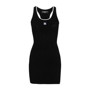 아미리 리브 슬리브리스 피티드 미니 원피스 AWKNRS1008 BLACK