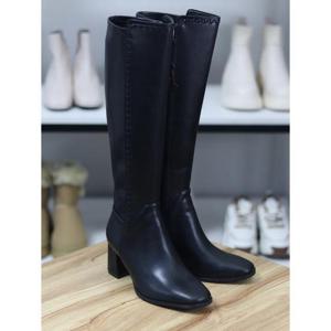 바이로쏘 세이브존06 소가죽 사이드 집업 청키힐 6cm 롱부츠 (BY)24F12276DG2