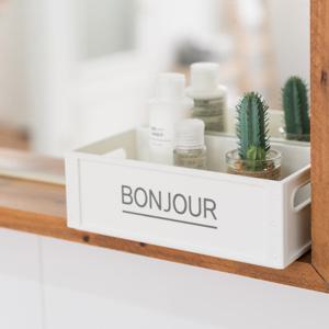 프랑코 레터링 바스켓 1호 화이트 227x118x77mm 소품바구니 수납정리 보관함 리빙바구니 인테리어 트레이 레터링바구니