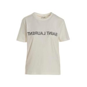 생로랑 반팔 티셔츠 665234Y37AW9744 White Black