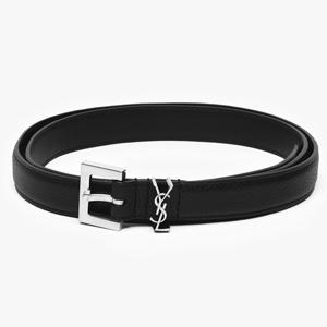 아르떼스 생로랑 은장 슬림 벨트 612616 DTI0E 1000 블랙