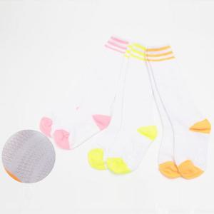 유아동 반타이즈 양말 3족 형광 포인트 메쉬 니삭스