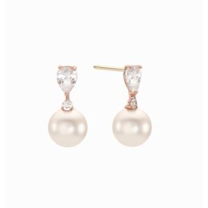 로이드 드롭 포인트 물방울 진주 10K 귀걸이 LPTL4078T