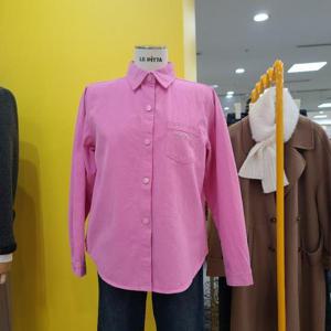 르피타 DP01 도트버튼 컬러 면셔츠 L251USH256