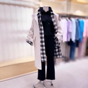 [시에로]DBSE4CTF065_루즈핏 핸드메이드 후드 롱 코트