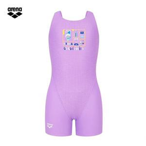 아레나 여아동 토이랜드 A5SG1GL01 VIO (주머니백 증정) 3부반신 U백 실내수영복