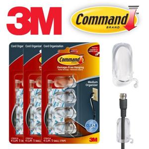 3M 투명 10mm 비디오케이블 클립 12개