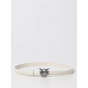 [PINKO] 라프리마 여성 벨트 레더 위드 러브 버드 버클 앤 라인스톤 100143A110 Z14O 화이트 /6