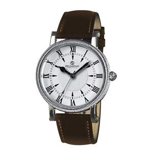 라인엠보라운드(White) 손목시계 가죽시계