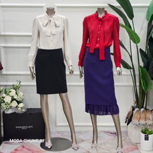 [미니멈]MD 리본 넥 버튼 블라우스 MD MMYDGWB0870 M_CJ