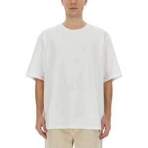 이자벨마랑 루즈 핏 화이트 구이지 코튼 티셔츠 TS0079HB A2N09