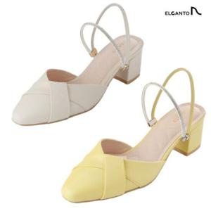 엘칸토 HC14 여성 쿠션UP 큐빅장식 슬링백 LCWO77U413