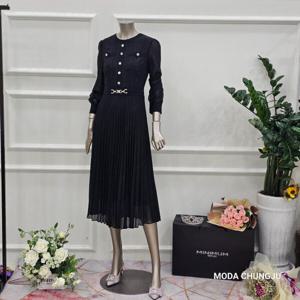 [미니멈]MD 은장 디테일 시스루 플리츠 원피스 MD MXBAWO4110 M_