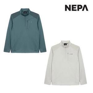 [네파] 남성 마운틴 블록 긴팔 집업 티셔츠 7K15403