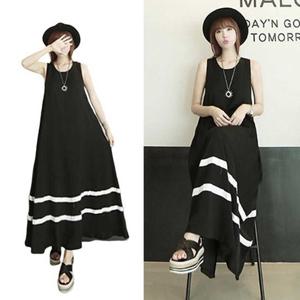 바캉스룩 원피스 예쁜 데이트룩 민소매 롱치마 패션