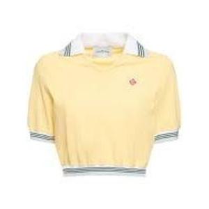 카사블랑카 폴로 티셔츠 CSBW241PRTS028YL PALE YELLOW DOM