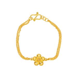 [아시아골드] 24K 순금 꽃송이 아기 돌팔찌 3.75g [돌선물 아기 전용]