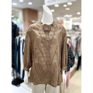 소고 세이브존01 레이스 포인트 시스루 린넨 블라우스 AJ2BA20