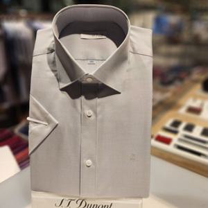 듀퐁셔츠 SE5MM21HS301SGY 컴퍼터블 라인 120수 면혼방 그레이 반팔 슬림 핏 셔츠(반소매)