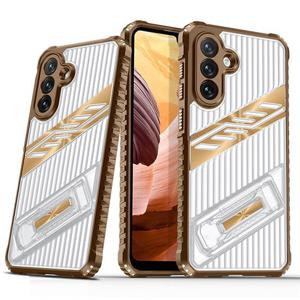 갤럭시A24 4G LTE 풀커버 범퍼 킥스탠드 반투명 젤하드 케이스