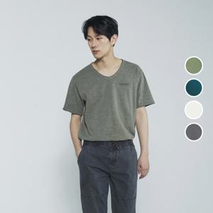 [버커루]남여공용 슬럽 브이넥 반팔 티셔츠 B232TS020P