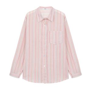 [에이비에프지]스트라이프 긴팔 롱 마 남방 APZ5ZB35G