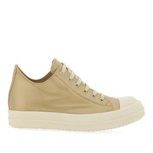 릭오웬스 베이지 캔버스 레이스업 로우탑 스니커즈 RO01E7891 L