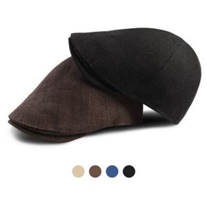 [디꾸보][디꾸보]린넨 베이직 헌팅캡 플랫 모자 HN563NE