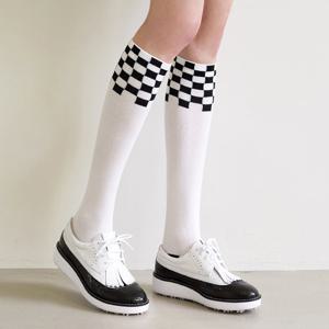 [르니앤맥코이골프] 여성 (2장세트)체커 보드 패턴 코튼 디펜딩 롱 니삭스 FM55AS172P