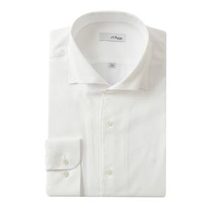 [에스티듀퐁(셔츠)]25SS세련된 화이트 오픈카라 슬림셔츠 SE5SM21LS309SWH