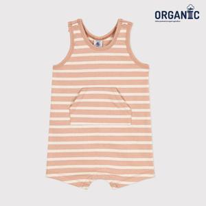 [쁘띠바또]쁘띠바또 베이비 오가닉 스트라이프 슬리브리스 바디수트 우주복 (NTM41NB84F_BB)