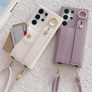 갤럭시A25 5G A256 멀티 핑거 바디 스트랩 가죽 카드수납 케이스