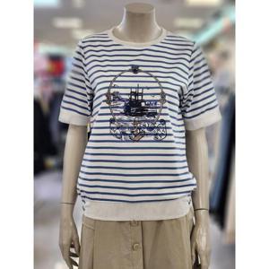 SOUP 세이브존07 스트라이프 프린터 티셔츠 SBXST27