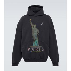 발렌시아가 Paris Liberty 디스트레스드 플리스 후디 P00948300