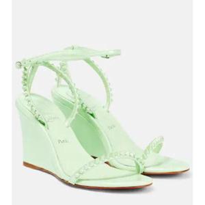 크리스찬루부탱 So Me 85 레더 웨지 샌들 P00783857