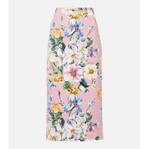 돌체앤가바나 플로럴 실크 블렌드 펜슬 스커트 P01009497