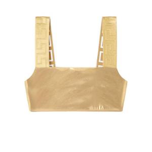 베르사체 그레카 보더 메탈릭 비키니 탑 10181661A13013