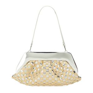 더모아레 오븐 텍스처 메탈릭 프레임 클러치 TMSS25EMRMWPL18 S