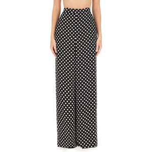 생로랑 하이 웨이스트 와이드 폴카 도트 팬츠 744389 Y6G761095