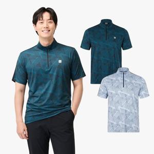 남성 메쉬 프린트 집업티 Q225-3123-24