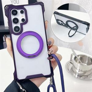 갤럭시A33 5G A336 맥세이프 투명 하드 컬러 범퍼 스트랩 케이스