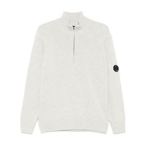 CP컴퍼니 램스울 하프 지퍼 니트 그레이 17CMKN144A 110149A M13