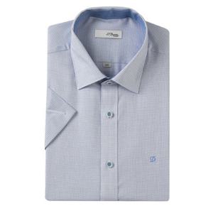 (듀퐁)25년 SS 신상 -SE5MM21HS314SBU(블루)- 슬림핏 체크 반팔셔츠