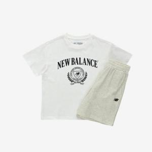 뉴발란스키즈트레이닝세트 PQC NK9YF2107U-39 ESSENTIAL_에센셜 반팔 셋업