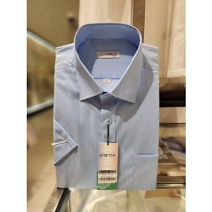 듀퐁셔츠  일반핏 반팔 SE5MM11HS107SBU 블루 스트레치