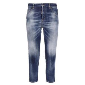 Dsquared2 로고 패치 로우라이즈 크롭 진 S75LB0822S30664 470 TP942385956