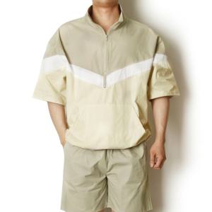 [리빌모아]남자 반집업 아노락 브이배색 반팔 KSM-TSH-SCT032102