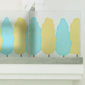 아트박스/꾸밈 gb391_m-무점착유리시트_솜사탕같은나무_글라스시